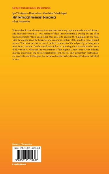 Produktbild: Mathematical Financial Economics
