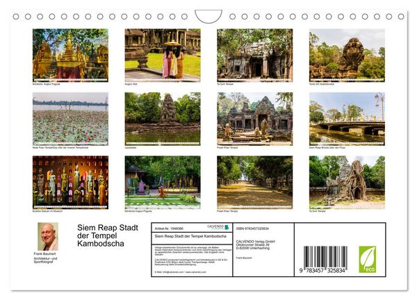 Produktbild: Siem Reap Stadt der Tempel Kambodscha (Wandkalender 2026 DIN A4 quer), CALVENDO Monatskalender