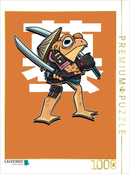 CALVENDO Puzzle Frosch Samurai | 1000 Teile Lege-Größe 64x48cm Foto-Puzzle für glückliche Stunden, Sonstige von , Calvendo Puzzle, 4066851751689