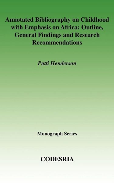 Produktbild: Annotated Bibliography Childhooh