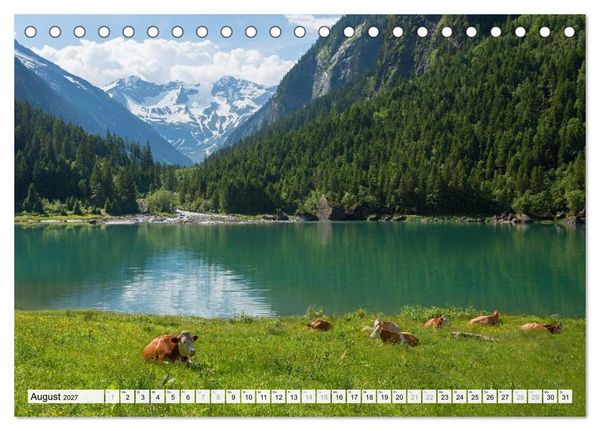 Produktbild: Zillertal - Bergidylle rund um Mayrhofen 2027 (Tischkalender 2027 DIN A5 quer), CALVENDO Monatskalender