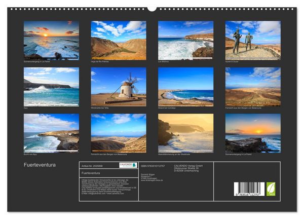 Produktbild: Fuerteventura (hochwertiger Premium Wandkalender 2026 DIN A2 quer), Kunstdruck in Hochglanz