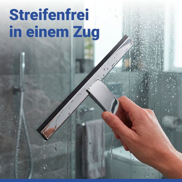Produktbild: Turbo-Loc&reg; Duschabzieher Mod. Gela, streifenfreie Reinigung, mit Doppel-Gummilippe