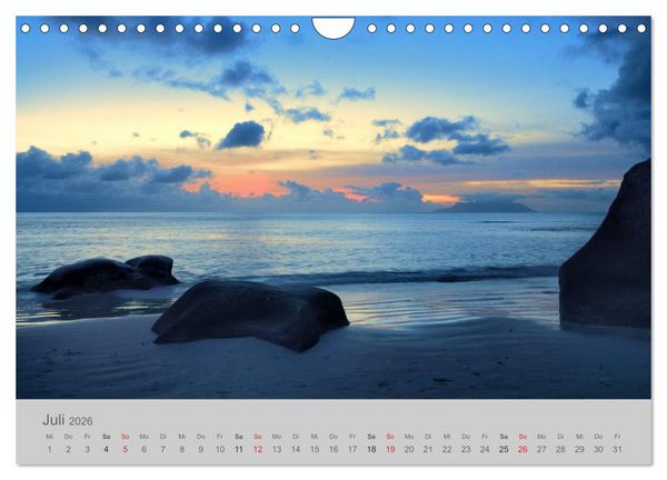 Produktbild: Lichtblicke - Seychellen (Wandkalender 2026 DIN A4 quer), CALVENDO Monatskalender