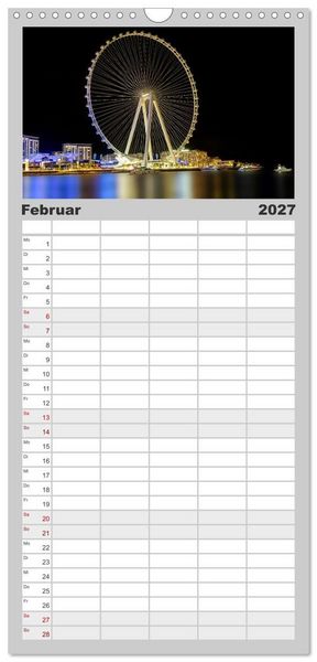 Produktbild: Familienplaner 2027 - Dubai - Das achte Weltwunder mit 5 Spalten (Wandkalender, 21 x 45 cm) CALVENDO