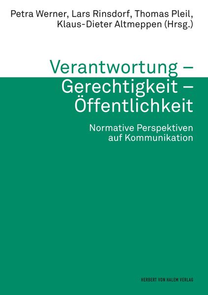 Produktbild: Verantwortung - Gerechtigkeit - &Ouml;ffentlichkeit