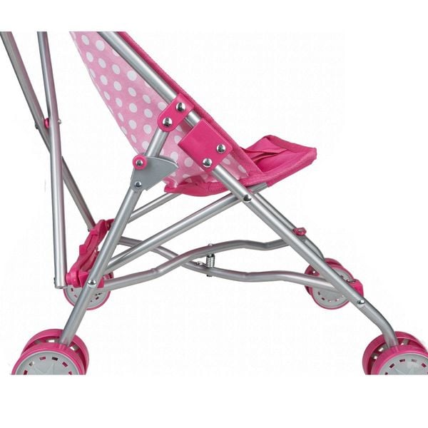 Produktbild: Idena Puppenbuggy zusammenklappbar pink 52x26x55cm Schiebeh&ouml;he 55cm