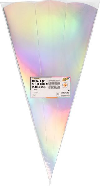 Produktbild: FOLIA&reg; Schult&uuml;ten-Rohlinge, farbig sortiert 5 St&uuml;ck metallic