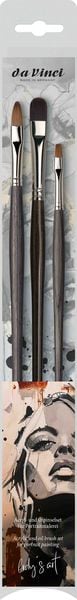 Produktbild: da Vinci Pinselset Portrait Acryl- und &Ouml;lmalset, 3er Set: Gr&ouml;&szlig;e 4+8+10
