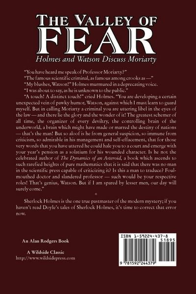 Produktbild: The Valley of Fear by Arthur Conan Doyle, Fiction, Mystery & Detective
