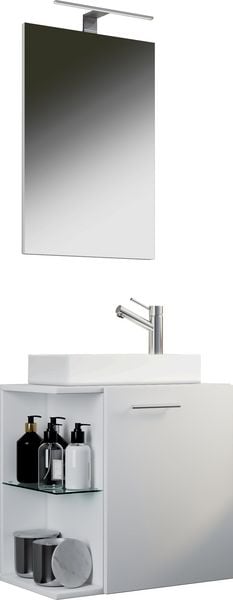 Produktbild: 3-tlg G&auml;ste WC Waschplatz Waschtisch Hausa Spiegel