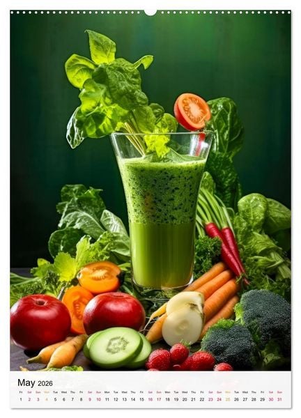 Produktbild: Smoothie Symphony (Wall Calendar 2026 DIN A2 portrait), CALVENDO 12 Month Wall Calendar