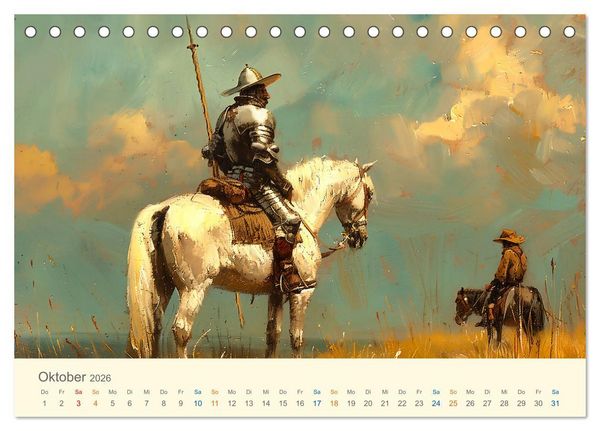 Produktbild: Helden der Weltliteratur (Tischkalender 2026 DIN A5 quer), CALVENDO Monatskalender