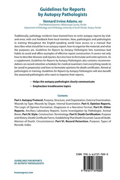 Produktbild: Guidelines for Reports by Autopsy Pathologists