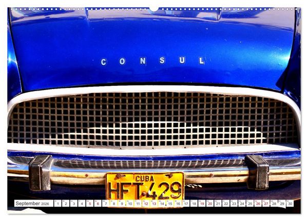 Produktbild: FORD CONSUL - Ein britischer Klassiker in Kuba (hochwertiger Premium Wandkalender 2026 DIN A2 quer), Kunstdruck in Hochglanz