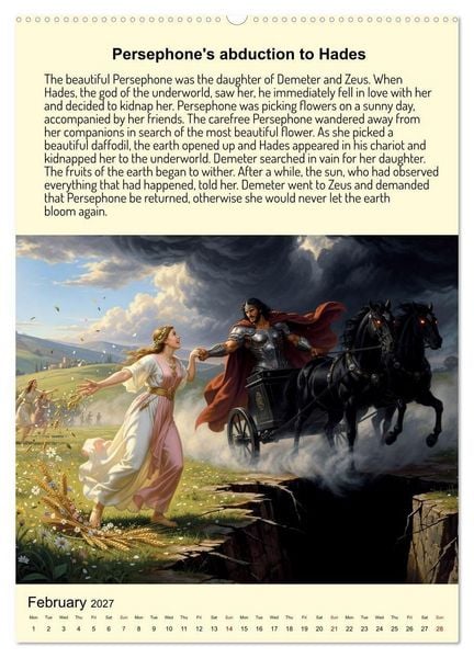Produktbild: Legends of the Greek Mythology (Wall Calendar 2027 DIN A2 portrait), CALVENDO 12 Month Wall Calendar