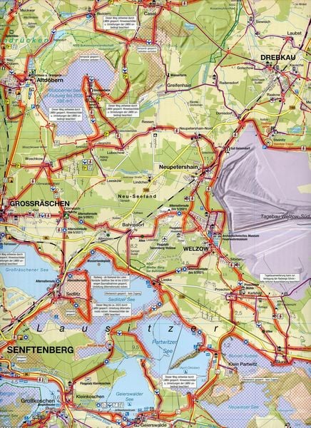 Produktbild: Fahrradkarte Lausitzer Seenland 1:75.000