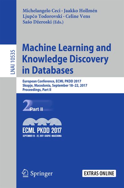 Produktbild: Machine Learning and Knowledge Discovery in Databases