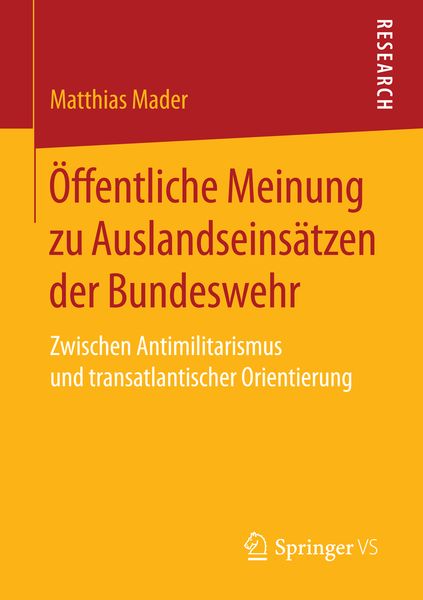 Produktbild: &Ouml;ffentliche Meinung zu Auslandseins&auml;tzen der Bundeswehr