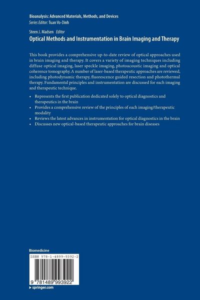 Produktbild: Optical Methods and Instrumentation in Brain Imaging and Therapy