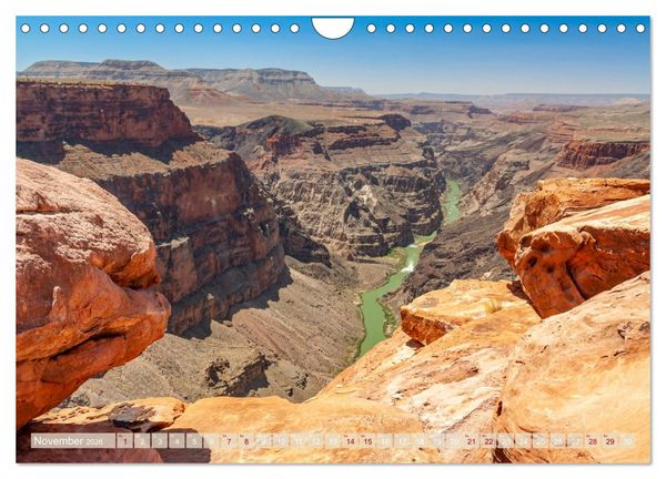 Produktbild: Grand Canyon - Perspektiven einer au&szlig;ergew&ouml;hnlichen Schlucht (Wandkalender 2026 DIN A4 quer), CALVENDO Monatskalender