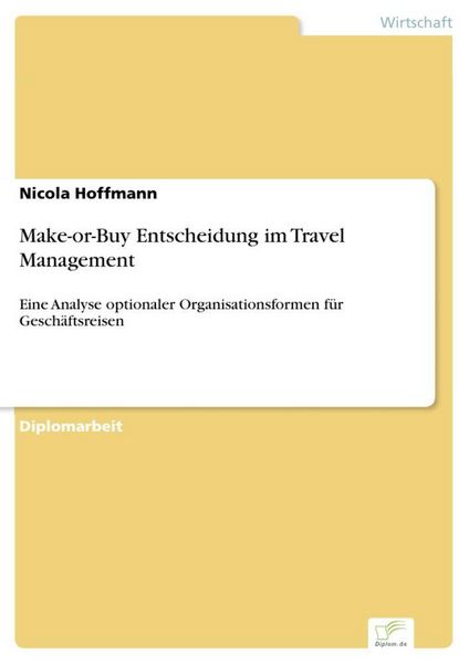 Produktbild: Make-or-Buy Entscheidung im Travel Management