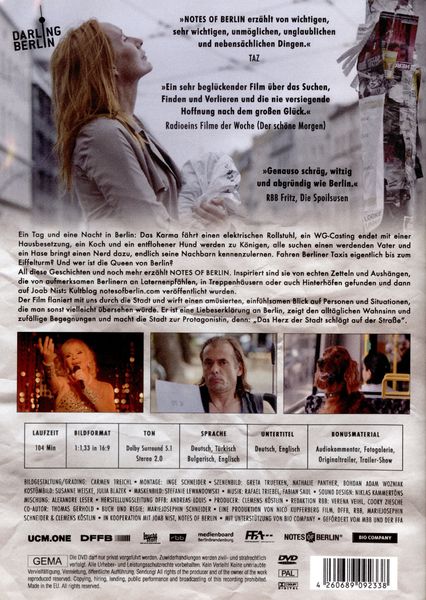 Produktbild: Notes of Berlin - Kinofassung