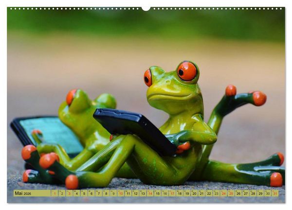 Produktbild: Froschsommer. Liebe, Sonne und Urlaub (hochwertiger Premium Wandkalender 2026 DIN A2 quer), Kunstdruck in Hochglanz
