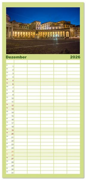 Produktbild: Familienplaner 2026 - Wundersch&ouml;nes Neapel - Bella Napoli mit 5 Spalten (Wandkalender, 21 x 45 cm) CALVENDO