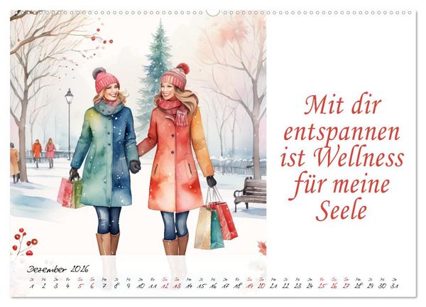 Produktbild: Beste Freundinnen (Wandkalender 2026 DIN A2 quer), CALVENDO Monatskalender