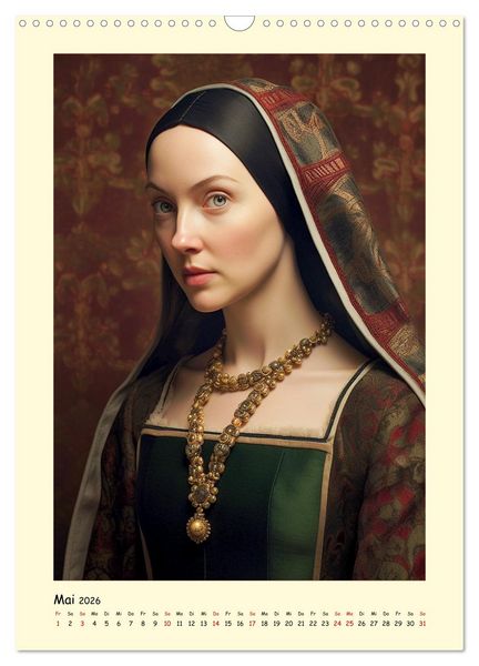 Produktbild: Mittelalter Portraits. Inspiriert vom K&ouml;nigshaus der Tudors (Wandkalender 2026 DIN A3 hoch), CALVENDO Monatskalender
