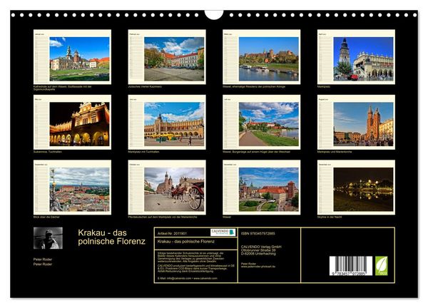 Produktbild: Krakau - das polnische Florenz (Wandkalender 2026 DIN A3 quer), CALVENDO Monatskalender