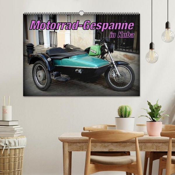 Produktbild: Motorrad-Gespanne in Kuba (Wandkalender 2026 DIN A2 quer), CALVENDO Monatskalender