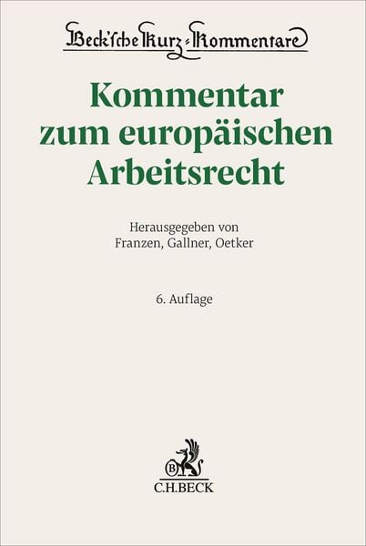 Produktbild: Kommentar zum europ&auml;ischen Arbeitsrecht