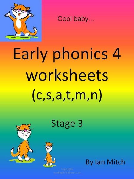 Produktbild: Early Phonics 4 Worksheets (c,s,a,t,m,n)