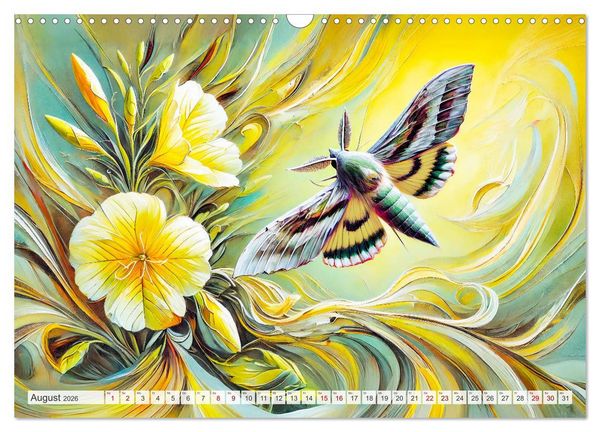 Produktbild: Schmetterlinge und ihre Blumenfreunde in lebhaften Farben (Wandkalender 2026 DIN A3 quer), CALVENDO Monatskalender