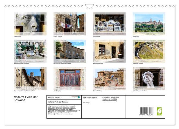 Produktbild: Volterra Perle der Toskana (Wandkalender 2026 DIN A3 quer), CALVENDO Monatskalender