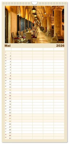 Produktbild: Familienplaner 2026 - Besucht doch mal Krakau mit 5 Spalten (Wandkalender, 21 x 45 cm) CALVENDO