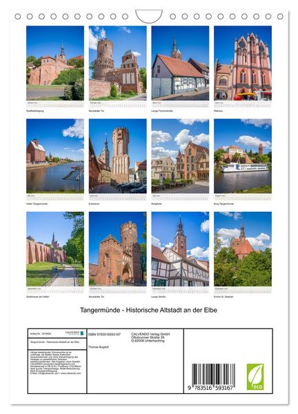 Produktbild: Tangerm&uuml;nde - Historische Altstadt an der Elbe (Wandkalender 2026 DIN A4 hoch), CALVENDO Monatskalender