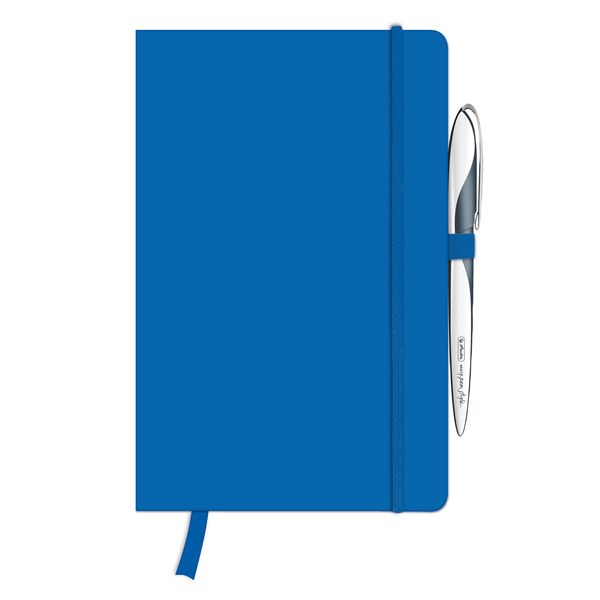 Produktbild: Herlitz Notizbuch Classic A5 96 Blatt my.book blue, Leseband und Falttasche