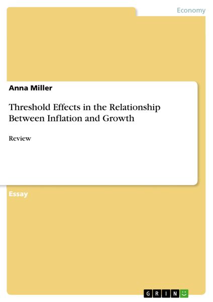 Produktbild: Threshold Effects in the Relationship Between Inflation and Growth