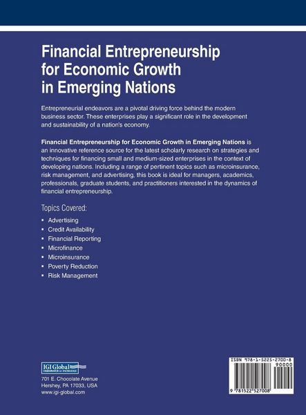 Produktbild: Financial Entrepreneurship for Economic Growth in Emerging Nations