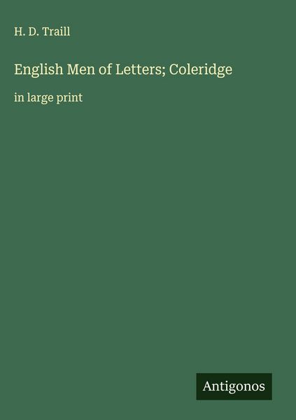 Produktbild: English Men of Letters; Coleridge