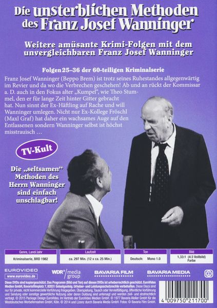 Produktbild: Die unsterblichen Methoden des Franz Josef Wanninger Box 6 - Folge 25-36 [2 DVDs]