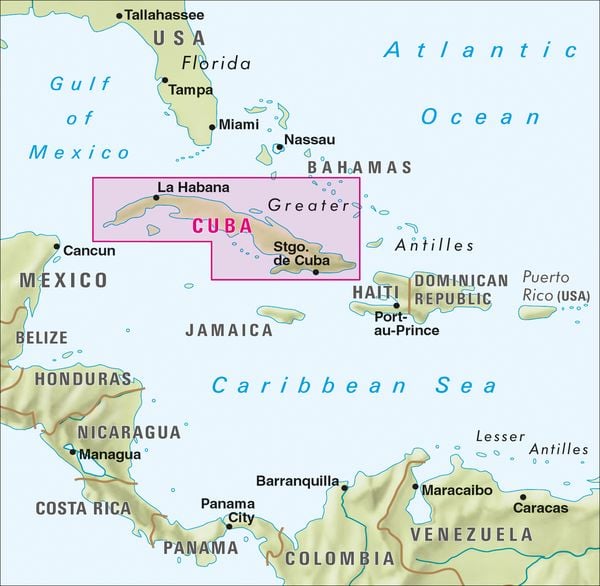 Produktbild: Nelles Map Landkarte Cuba/Kuba
