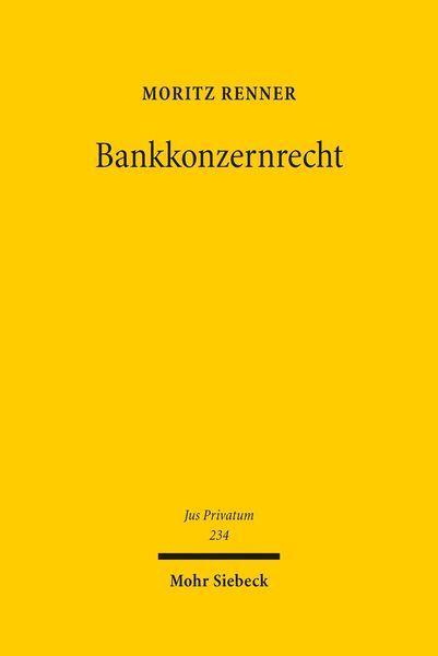 Produktbild: Bankkonzernrecht