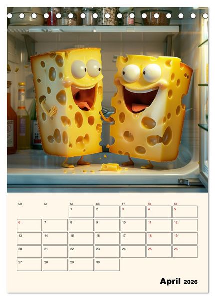Produktbild: Nachts im K&uuml;hlschrank (Tischkalender 2026 DIN A5 hoch), CALVENDO Monatskalender