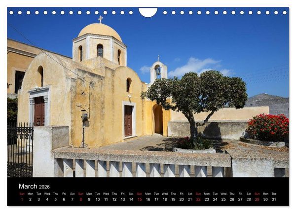 Produktbild: Churches and monasteries in Greece (Wall Calendar 2026 DIN A4 landscape), CALVENDO 12 Month Wall Calendar