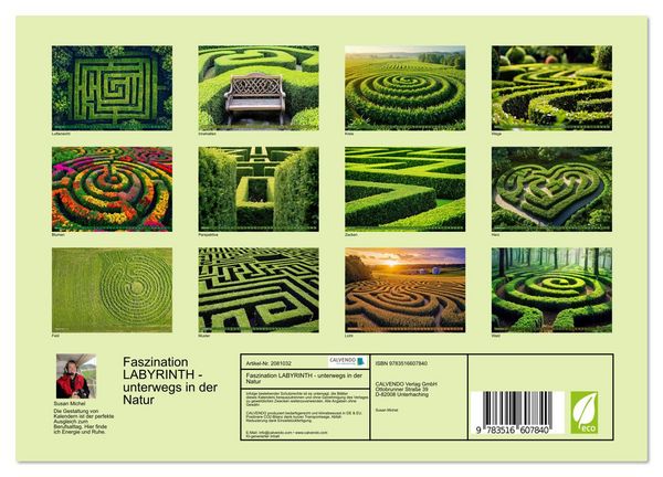 Produktbild: Faszination LABYRINTH - unterwegs in der Natur (Wandkalender 2026 DIN A4 quer), CALVENDO Monatskalender