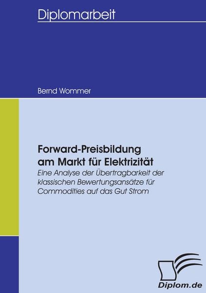 Produktbild: Forward-Preisbildung am Markt f&uuml;r Elektrizit&auml;t